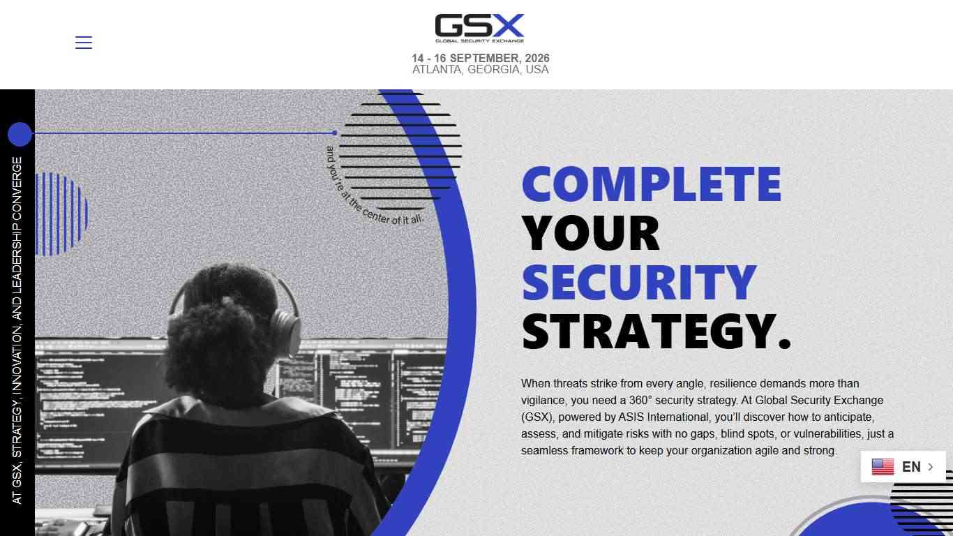Global Security Exchange | GSX | 14 - 16 September 2026 | Georgia World Congress Center, Atlanta, Georgia