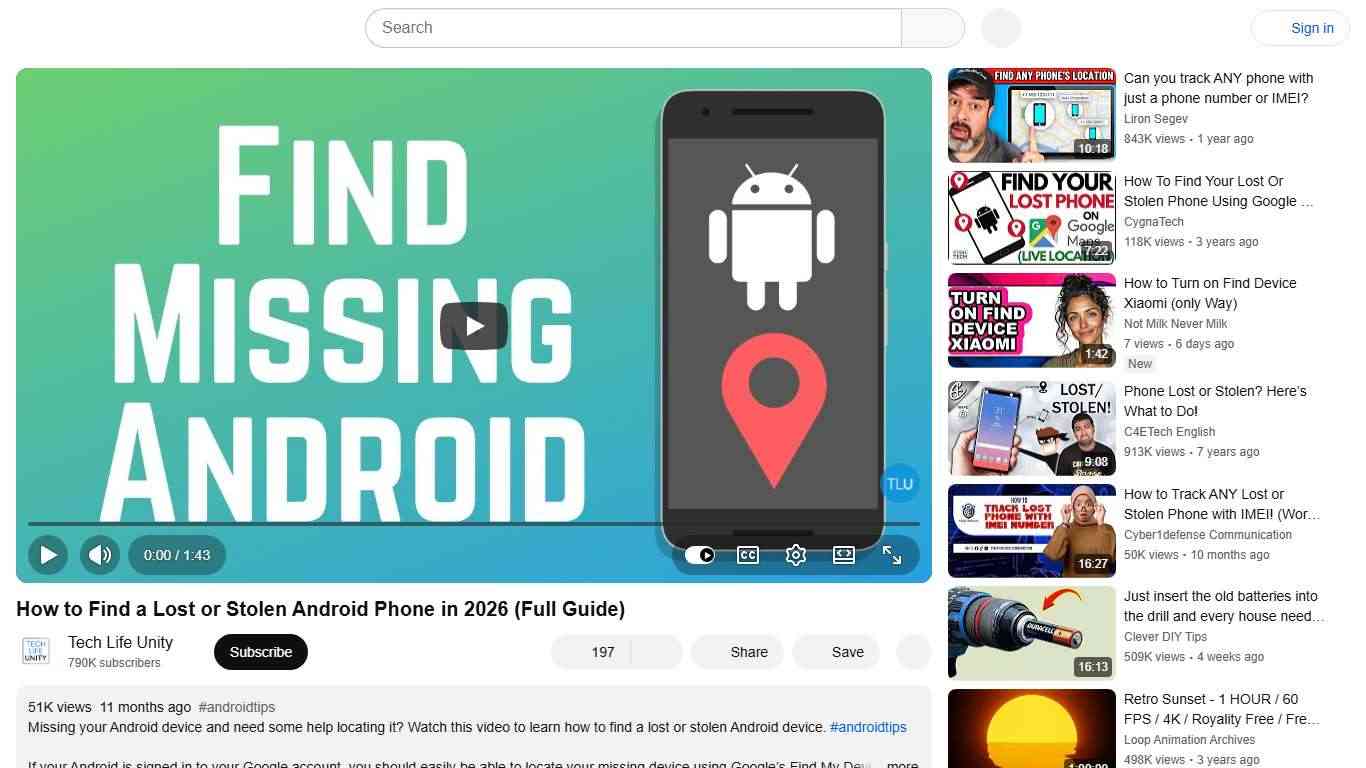 How to Find a Lost or Stolen Android Phone in 2026 (Full Guide) - YouTube